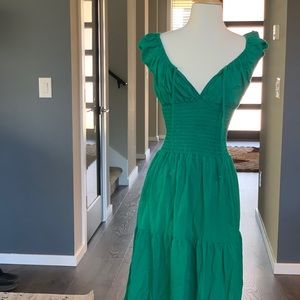 BOSTON PROPER Debbie Katz Peasant Maxi Dress